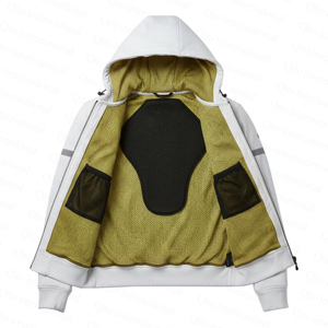 Heavy Duty Aramid Men Reflective Hoodie Motorbike Abrasion Resistant Motorcycle Riding Jacket Custom Design Kevlar Lined Hoodie - Product Image 3