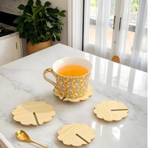 Simpatico posavasos, posavasos de madera, posavasos decorativos con forma de oveja para el hogar y la cocina. - Product Image 1