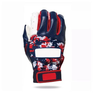 Gants de frappeur de baseball personnalisés en cuir souple pour gauchers, durables, respirants, avec paume rembourrée antidérapante et sangle réglable pour adultes - Product Image 2