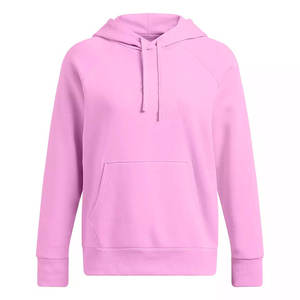 Sudadera con Capucha Rosa para Mujer, Color Sólido, Manga Larga, Tejido de Punto, Corte Regular, Transpirable, Secado Rápido, para Invierno - Product Image 1