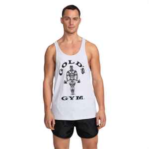Grey <b>Mens</b> Bodybuilding <b>Stringer</b> Tank Top Breathable Organic Cotton Gym <b>Vest</b> Sleeveless Workout Shirt Muscle Fit Training Front - Product Image 5