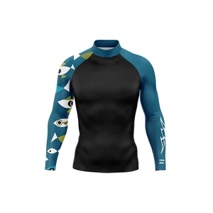 Rashguard Homme 2026 Haute Qualité Meilleure Vente Coupe Slim Anti-UV Respirant Spandex/Polyester Manches Longues Personnalisable - Product Image 3