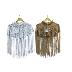 Vestido Tipo Capa con Flecos y Adornos de Cuentas, 100% Algodón de Alta Calidad, para Mujer, Moda 2026, Disponible a Precio de Mayoreo para Exportación - Product Image 1