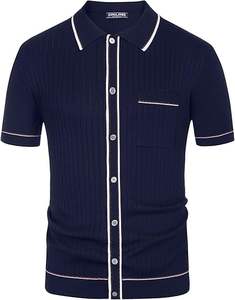 Polo de Primera Calidad con Botones Completos, Azul, Totalmente Personalizado, en Venta a Precio de Mayoreo - Product Image 4