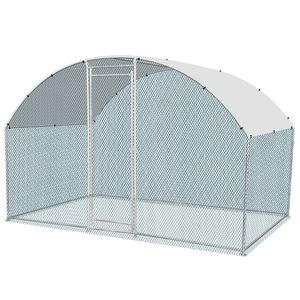 Grande Pollaio in Metallo 6,5 x 10 piedi con Copertura Impermeabile per Galline, Conigli, Gatti, Cani e Altri Animali da Fattoria - Product Image 1