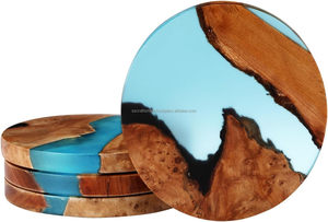 Epoxy Resin Wood <b>Coaster</b> Cold <b>Drinks</b> <b>Coaster</b> Round Available for Bar Kitchen Home Apartment Cup <b>Coaster</b> - Product Image 2