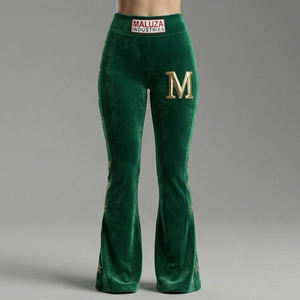 Leggings de Cintura Alta con Pedrería, Color Morado, Elásticos, Estilo Urbano, para Mujer, Calidad Premium, OEM - Product Image 1