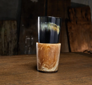 แก้วทรงเขาควายขัดเงาเป็นมิตรกับสิ่งแวดล้อมแตรทรงแก้วสำหรับดื่มแบบไวกิ้งสลักโลโก้สำหรับคริสต์มาส - Product Image 4