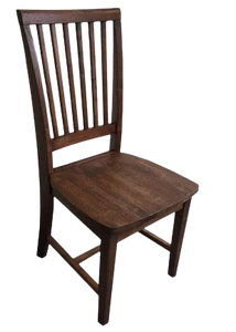 Chaise de salle à manger moderne Lioresea en teck, réglable en hauteur, avec dossier à lattes, pour la maison et la restauration - Product Image 2