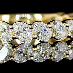 Anillo de Eternidad de Diamantes de Laboratorio con Corte Ovalado de 1 Quilate, Certificado por IGI, Oro Sólido, para Mujer, Aniversario, Boda, Joyería Fina, Venta al Por Mayor de Fábrica - Product Image 3