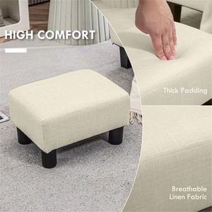 Poggiapiedi Moderno e Confortevole in Plastica e Tessuto per Soggiorno, Camera da Letto, Cucina, Hotel - Product Image 3