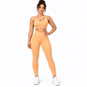Ensemble de yoga pour femmes, 5 pièces, haut court à manches longues, vêtements de fitness, shorts de yoga, leggings, vêtements de sport, ensemble de gym, nouvel ensemble de yoga - Product Image 1