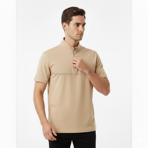 Custom Logo Polyester Spandex Quarter Zipper Men's Performance 1/4 Zip Pullover Plain Blank Dry Fit Training <b>Top</b> High Quality - Product Image 6