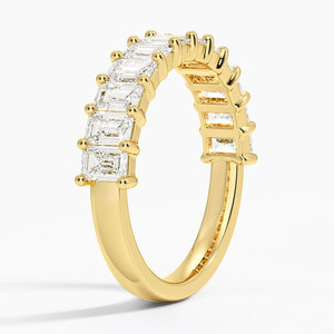 แหวนเพชรทรงเอเมอรัลด์แบบฝังเต็มวง - Product Image 1
