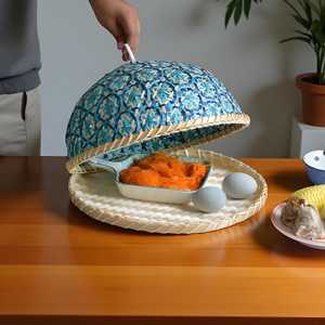 Handwoven Bamboo Food Cover Eco Friendly Kitchen <b>Table</b> <b>Protection</b> Natural Woven Food Dome Cover Supplier - Product Image 5