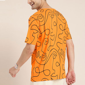 High Quality Men's Plus Size Vintage Jersey <b>Acid</b> Washed Neck <b>Drop</b> Shoulder Distress Streetwear T-Shirts - Product Image 2