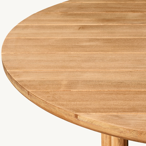 Table ronde en teck écologique, en promotion, idéale pour une utilisation intérieure durable. - Product Image 5