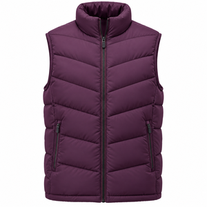 Sleeveless Quick Dry Breathable Zipper Slim Fit Men's Winter Jacket Blue Color Stand Collar Side <b>Pockets</b> Body <b>Warmer</b> - Product Image 3