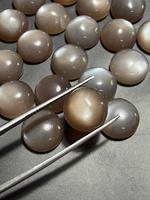 Pierre précieuse de pierre de lune brune naturelle de haute qualité, taille brillante, 11 mm, pour la fabrication de bijoux, certifiée par un tiers, BU GEMS, 100 % naturelle