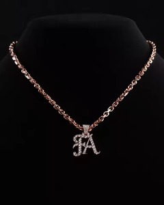 Iced Out Custom VVS Moissanite Cursive letter Custom 925 <b>Silver</b> Hip Hop <b>Pendant</b> Custom <b>Initial</b> Letter Name <b>Pendant</b> For Women's - Product Image 3