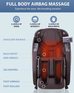 Silla de Masaje Eléctrica Inteligente de Lujo Tailandesa, Automática, con Riel SL, Shiatsu, Estiramiento, Gravedad Cero, Masaje Corporal Completo, Venta al Por Mayor - Product Image 3