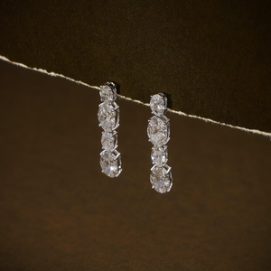 Élégantes boucles d'oreilles pendantes ovales en diamant de laboratoire, 5,95 carats de poids total, diamants certifiés, bijoux de mariage, boucles d'oreilles de déclaration - Product Image 4