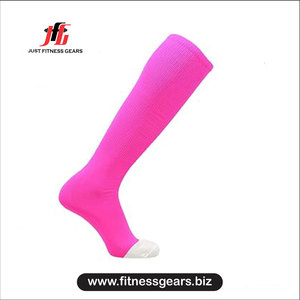 Just Fitness Gears Knee High <b>Compression</b> <b>Socks</b> Breathable Spandex Polyester <b>Running</b> Solid Pink Adult Summer - Product Image 3