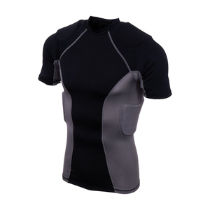 Men's Sweatproof Undershirt Slim Fit O Neck T-Shirt With Underarm Sweat <b>Pads</b> Breathable compression Half Sleeve Shirts - Product Image 2