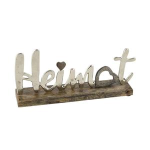 Panneau en bois avec lettres Gluck, en métal argenté, décoration de table, objet décoratif artisanal moderne, articles de décoration intérieure moderne - Product Image 4