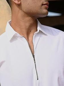Camiseta Deportiva STELLAR para Hombre, Estilo Urbano, Manga Corta con Cierre, Tejido Dobby Transpirable, Color Sólido - Product Image 2