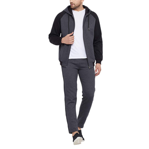 Conjunto Deportivo de 2 Piezas para Hombre, Ligero, Ecológico, Informal, con Capucha, de Poliéster/Algodón, Estilo Moderno - Product Image 1