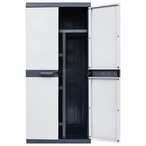 Armoire de rangement de jardin en plastique noir 89 x 54 x 190 cm - Product Image 6