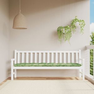 Cojín para Banco de Jardín con Diseño de Hojas, 100% Poliéster - Product Image 1