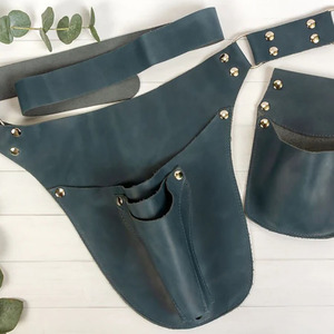 Cinturón de herramientas profesional de cuero para floristería, bolsa ajustable para la cintura, organizador de jardinería resistente, logotipo personalizado OEM a precio razonable - Product Image 2