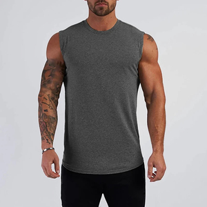 Men Cotton Gym Tank <b>Top</b> Sleeveless Workout Shirt Bodybuilding Fitness Vest Muscle Training Sportswear - Product Image 3