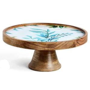 Soporte para Pastel de Madera Ecológico, Moderno y de Diseño, para Decoración de Mesa de Comedor, Ideal para Servir Pasteles de Cumpleaños y Frutas - Product Image 1