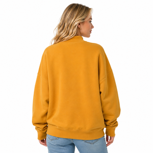 Sudadera con Cuello Alto OEM ODM con Bordado de Letras Griegas en Cuadros, 100% Algodón, Sudadera Holgada con Cuello Alto - Product Image 4