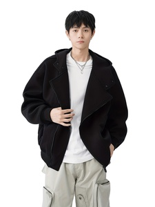 Wholesale Manufacture 280 Gsm Oversized Quarter <b>Zip</b> Pullover Hoodie Drop Shoulder Heavy Weight 100% Cotton Winter Men High - Product Image 4