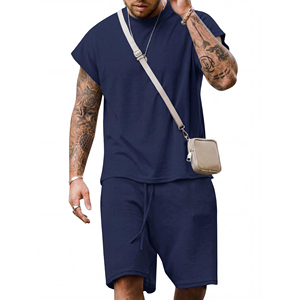 Men's Solid <b>Color</b> <b>Shirt</b> and Shorts Set Summer Outfits Fashion Street And Casual Wear Short Sleeve Suit for Men Two Piece Set - Product Image 1