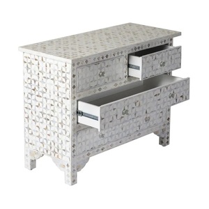 Custom Mother of Pearl Inlay <b>Chest</b> of Drawers Luxury Wooden <b>Storage</b> Cabinet Manufacturer From India - Product Image 3