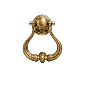 Antique Lyra Brass Door Knocker | Vintage Style Entrance Door Knocker | Heavy Duty Decorative Main Door <b>Hardware</b> for Home - Product Image 1
