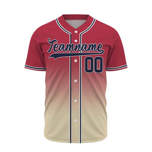 Camiseta deportiva de béisbol con botones, sublimada, para equipo, para actividades al aire libre. - Product Image 1