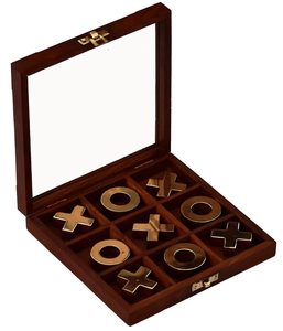STAR CRAFT Juego de Tic Tac Toe de Madera Hecho a Mano, Madera de Palisandro Puro con Detalles en Latón, Tablero de Tic Tac Toe Zero Kata - Product Image 3