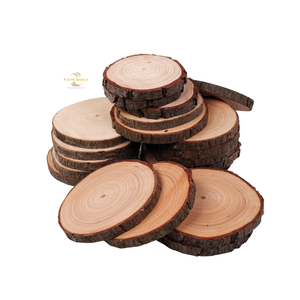 Tranches de bois de pin rondes rustiques naturelles, bois massif, matériau écologique pour la décoration artisanale DIY et les événements - Product Image 1