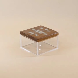 Juego de Quemadores de Incienso de Aromaterapia de Madera Hechos a Mano con Bandeja con Incrustaciones de Madreperla y Tarro de Almacenamiento - Product Image 2
