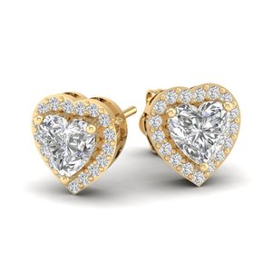 REYES Pendientes clásicos de plata de ley 925 con forma de corazón y moissanita de 1,81 quilates para mujer, joyería fina chapada en oro rosa de 14 quilates - Product Image 6