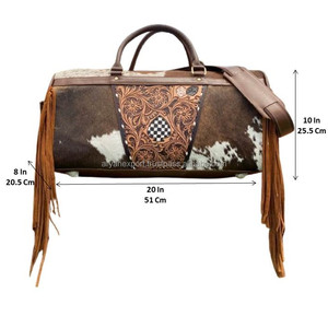 กระเป๋าทรงดัฟเฟิลกระเป๋าเดินทางหนังวัวขอบเครื่องมือลายตารางหมากรุกขนาดใหญ่สำหรับทุกเพศ - Product Image 2