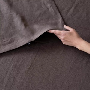 Ensemble de housse de couette en lin français lavé à la pierre, 3 pièces, taille Queen, ensembles de housses de couette personnalisées - Product Image 4