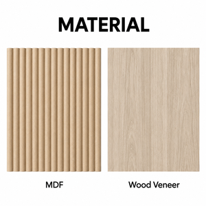 Panneau mural flexible en placage de bois, design moderne minimaliste 3D, décoration intérieure pour la maison, le bureau, panneau mural flexible en bois - Product Image 3