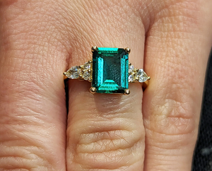 Unisex Gold Lab Grown Diamond <b>Ring</b> Gold Plated Vintage IGI Certified Engagement Wedding Anniversary Gift Stylish Daily Wear - Product Image 5
